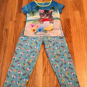Girls 2 Piece Pajama Set Size 10/12